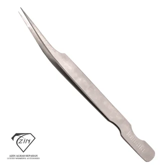 انبر کاشت مژه حرفه‌ای لومانا با زاویه F SHAPE سر صاف – LOMANA