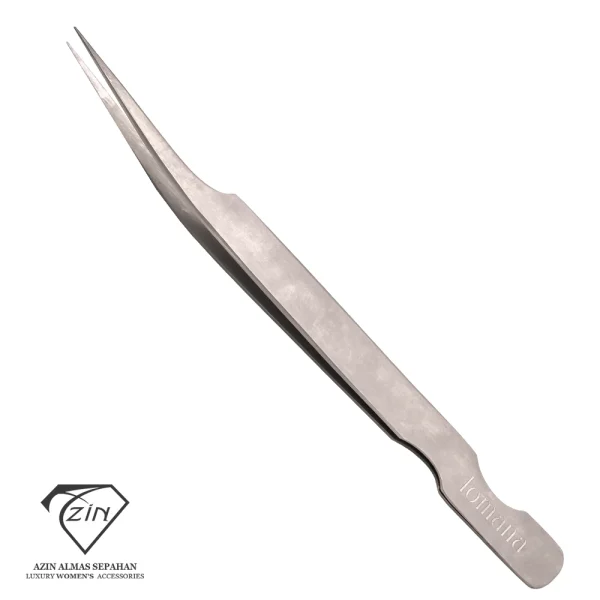 انبر کاشت مژه حرفه‌ای لومانا با زاویه F SHAPE سر صاف – LOMANA
